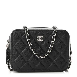 Fashionphile + Chanel Caviar Quilted Camera Bag Black