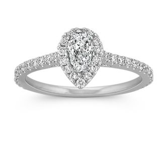 Shane Co. + Halo Diamond Engagement Ring