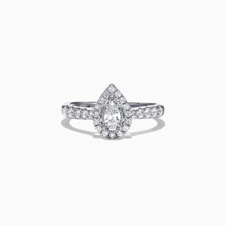 Effy Jewelry + Effy Pave Classica 14K White Gold Diamond Pear Shaped Ring