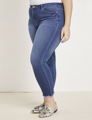 Eloquii + Skinny Crop Frayed Hem Jean