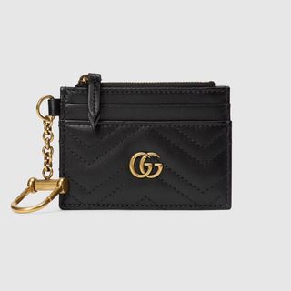 Gucci + GG Marmont keychain wallet