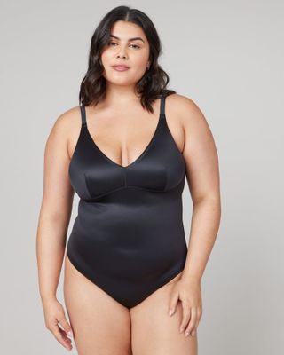 Spanx + Shaping Satin Thong Bodysuit