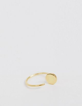 ASOS + Sterling Silver With Gold Plate Nose Ring