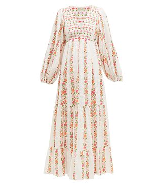 Beulah + Indira Floral-Print Cotton-Voile Dress