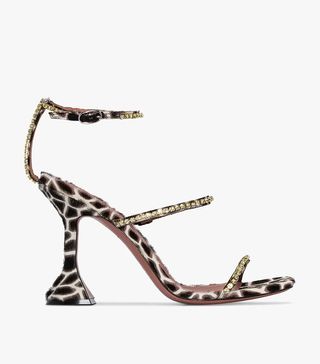 Amina Muaddi x Browns + Gilda Leopard Print 95 Sandals
