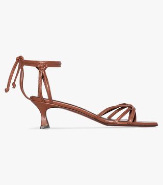 Manu Atelier + Brown Ankle Tie 50 Leather Sandals