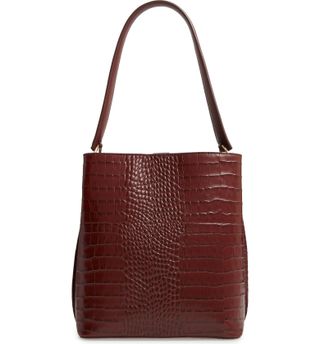 Nordstrom + Laura Croc Embossed Leather Tote