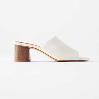 Zara + Leather Heeled Mules