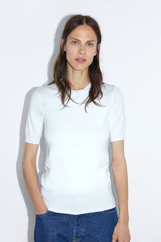 Zara + Basic Short Sleeve Sweater