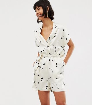 Selected Femme + Printed Playsuit