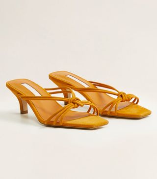 Mango + Leather Strap Sandals