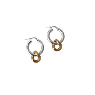 Laura Lombardi + Silver Onda Charm Earrings