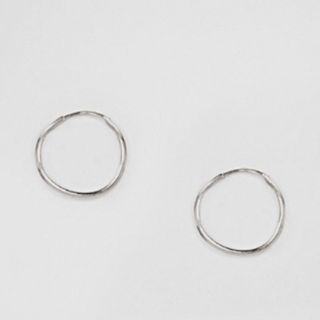 ASOS + Sterling Silver 9mm Hoop Earrings