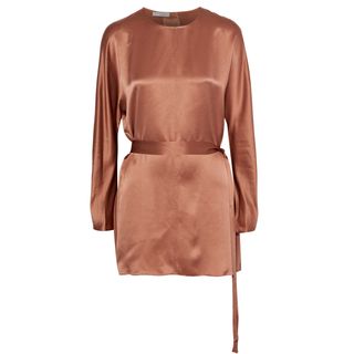 Vince + Belted Satin Tunic