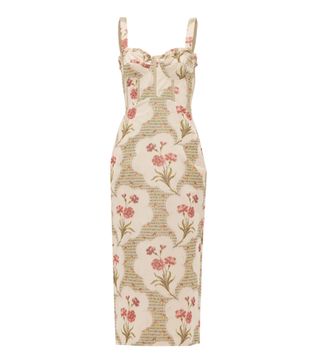 Brock Collection + Pelagia Floral-Print Corseted Midi Dress