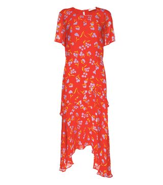 Finery London + Nicole Floral Ruffle Dress, Red/Multi
