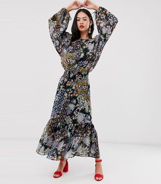 ASOS Design + Maxi Dress With Shirred Waist