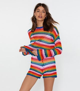 Nastygal + Be Bright Back Crochet Sweater
