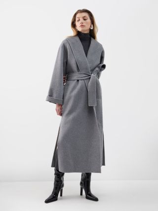 By Malene Birger + Trullem Double-Faced Wool Wrap Coat