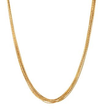 Links of London + Essentials 18kt Yellow Gold Vermeil Silk 10 Row Necklace