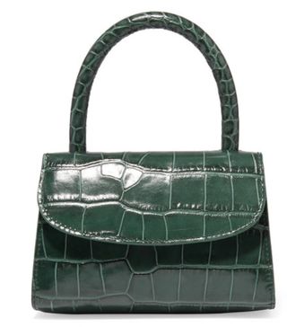 By Far + Mini Croc-Effect Leather Tote