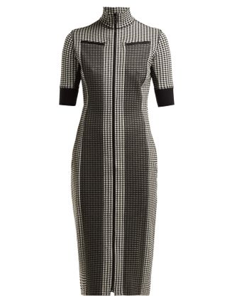 Proenza Schouler PSWL + Gingham Zip-Through Jersey Dress