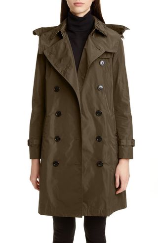 Burberry + Kensington Trench Coat with Detachable Hood