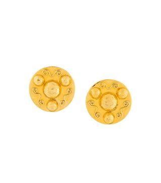 Céline + Pre-Owned Disk Clip-On Earrings