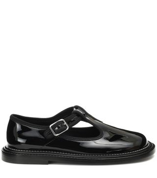 Burberry + Alannis Patent Leather Mary Jane Flats