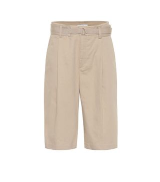 Vince + High-Rise Cotton and Linen Shorts