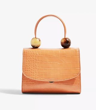 Topshop + Mason Apricot Crocodile Mini Bag