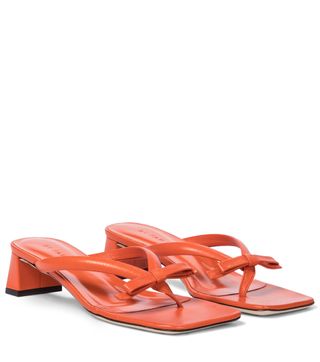 BY FAR + Bibi Leather Thong Sandals