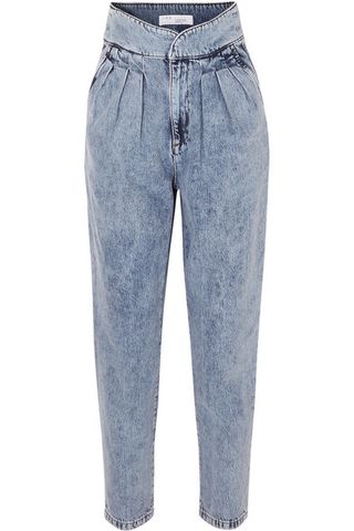 Iro + Staunch Pleated High-Rise Tapered Jeans