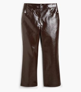Monki + Faux Patent Leather Trousers
