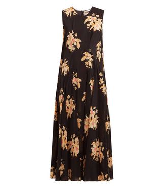 Raey + Darted Vintage Floral-Print Silk Dress