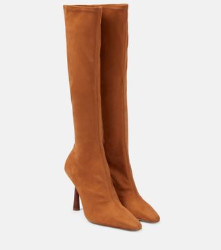 Gia Borghini + Suede Mid-Calf Boots