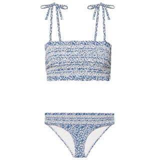Tory Burch + Cotton Smocked Bikini Set