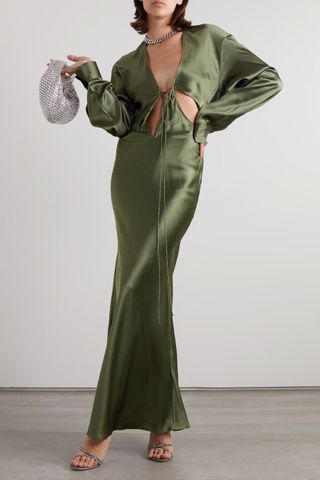 Christopher Esber + Triquetra Cutout Silk-Satin Maxi Dress