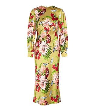 Olivia von Halle + Aureta Havana Floral-Print Silk Midi Dress