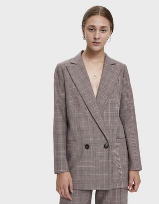 Ganni + Suiting Plaid Blazer