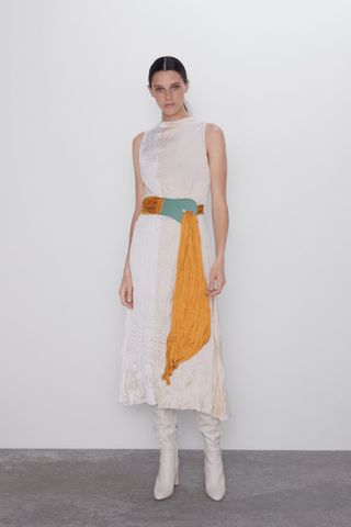 Zara + Wrinkle Effect Wrap Dress