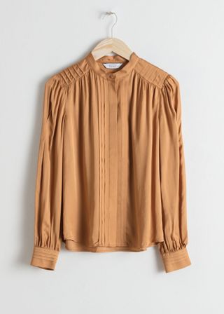 & Other Stories + Pleated Satin Blouse