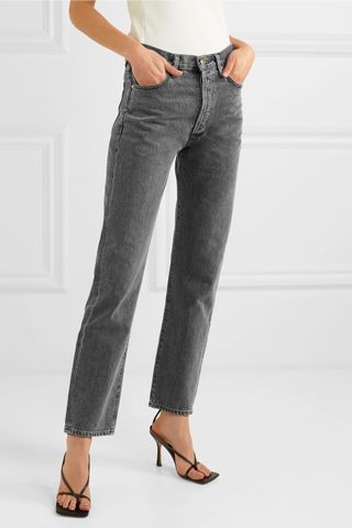 Goldsign + Benefit High-Rise Straight-Leg Jeans