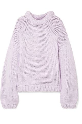 Tibi + Oversized Cotton-Blend Sweater
