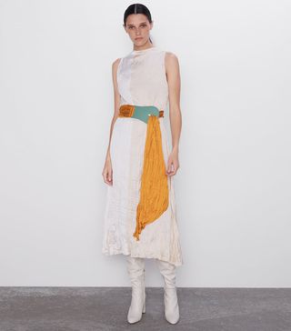 Zara + Creased-Effect Wrap Dress