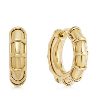 Links of London + Brutalist 18kt Yellow Gold Vermeil Small Hoop Earrings