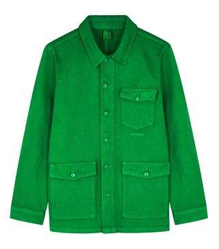 MC Overalls + Green Denim Jacket