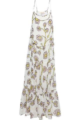 Diane von Furstenberg + Baylee Tiered Floral-Print Silk-Voile Maxi Dress