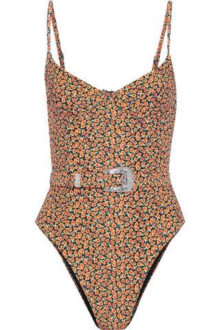 Onia + We Wore What + Danielle Belted Swimsuit