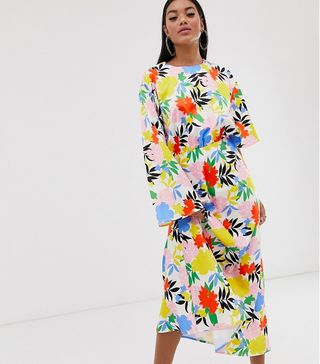 ASOS Design + Bright Floral Print Dress